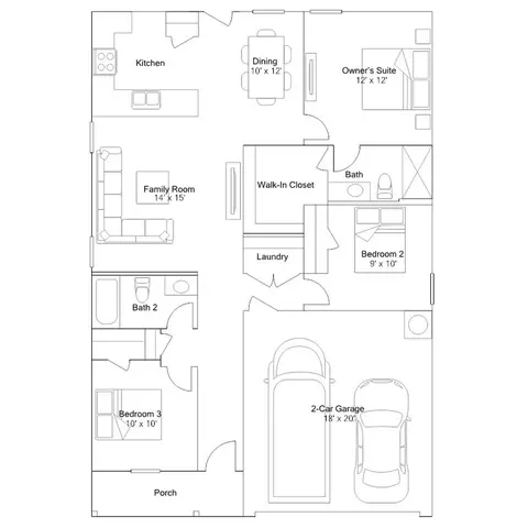 Floorplan - 545 Cambria Dr, Longs, SC 29568 photo 1 of 1