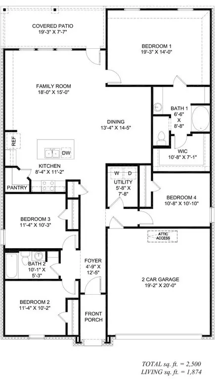 Floorplan - 102 Stable View Dr, Lafayette, LA 70507 photo 1 of 2