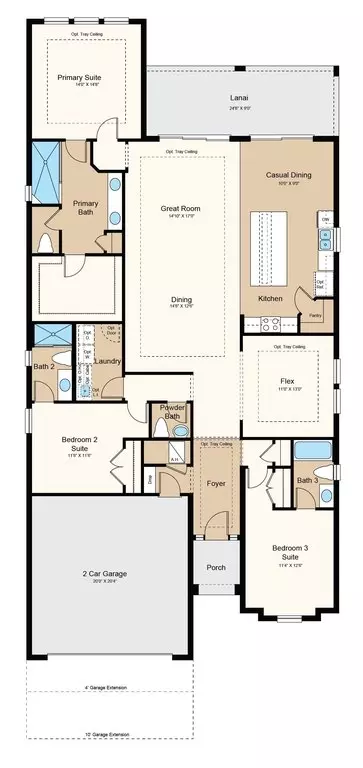 Floorplan - 1009 Tassleflower Trl, Saint Cloud, FL 34771 photo 1 of 1