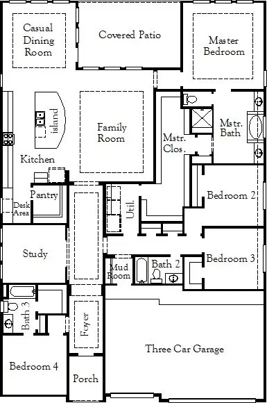 Floorplan - 3519 Hidden Hickory Dr, Spring, TX 77386 photo 1 of 1