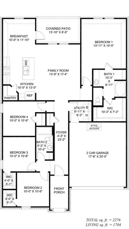 Floorplan - 111 Cruz Dr, Sunset, LA 70584 photo 1 of 2