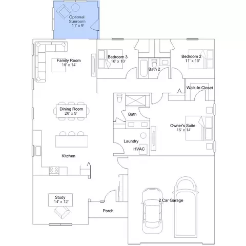 Floorplan - 442 Cottrell Ln, Aurora, IL 60506 photo 2 of 3
