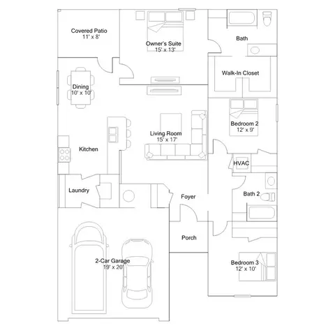 Floorplan - 1068 Raven Walk Dr, Benton, AR 72015 photo 1 of 1