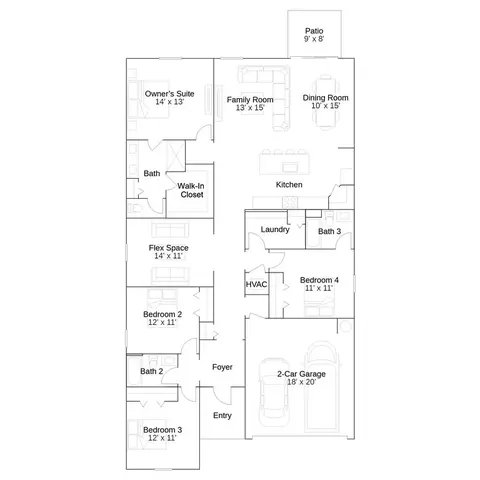 Floorplan - 720 Supernova Dr, Melbourne, FL 32901 photo 1 of 1
