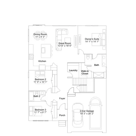 Floorplan - 12117 Honeysuckle Dr, Milton, DE 19968 photo 1 of 5