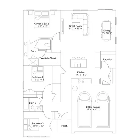 Floorplan - 100 Overton Dr, Perry, GA 31069 photo 1 of 3