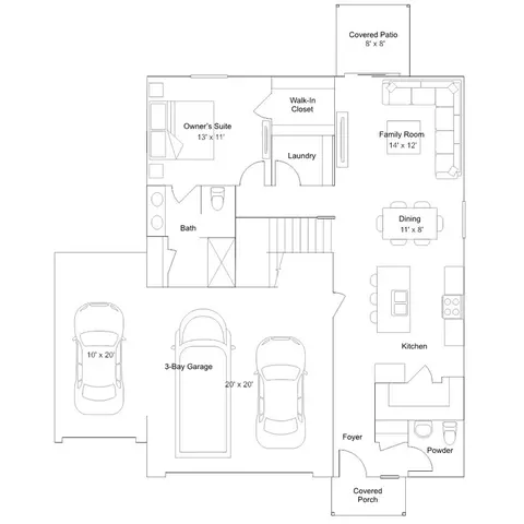 Floorplan - 8870 E Moontear Way, Vail, AZ 85641 photo 1 of 2