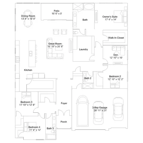Floorplan - 8522 Pamplona Ln, Shafter, CA 93263 photo 1 of 1