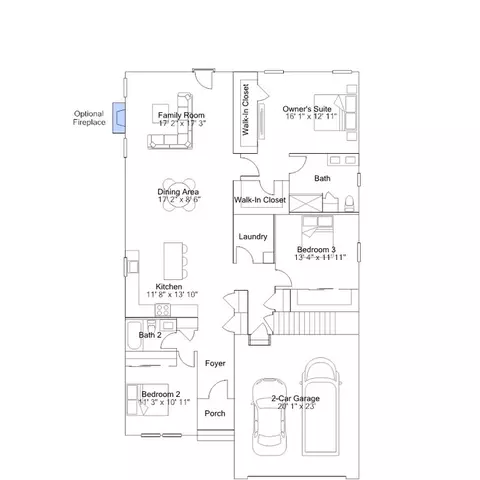 Floorplan - 2405 Greyfriar Loop, Middletown, DE 19709 photo 2 of 6