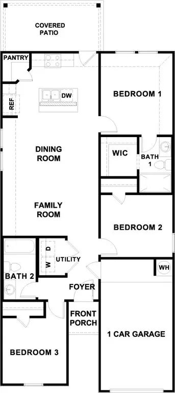Floorplan - 1122 Celosia Loop, Kyle, TX 78640 photo 1 of 1