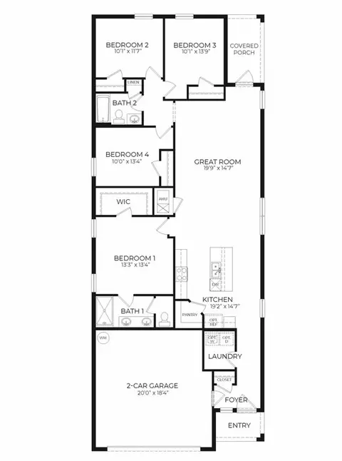 Floorplan - 2348 Baywood Flower Way, Ocoee, FL 34761 photo 1 of 1