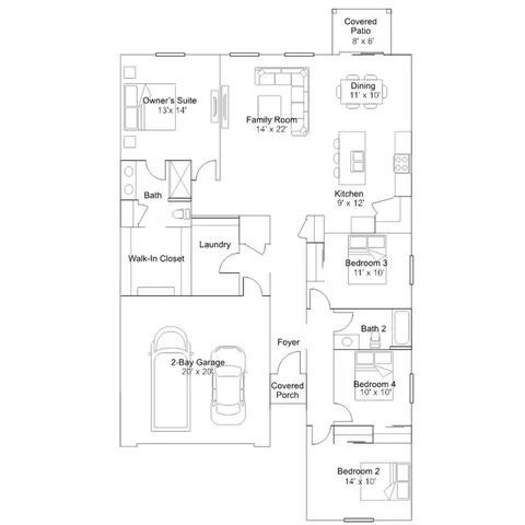 Floorplan - 17438 S Hayward Pl, Vail, AZ 85641 photo 2 of 2