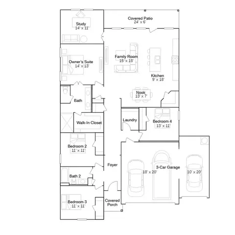 Floorplan - 109 Old Glory Rd, Bertram, TX 78605 photo 1 of 1