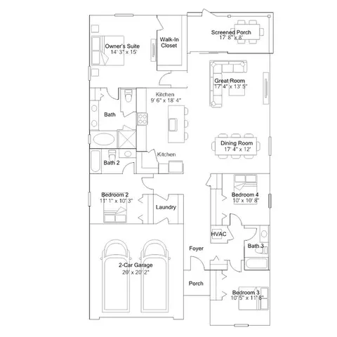 Floorplan - 370 Kingbird Dr, Saint Augustine, FL 32092 photo 1 of 1