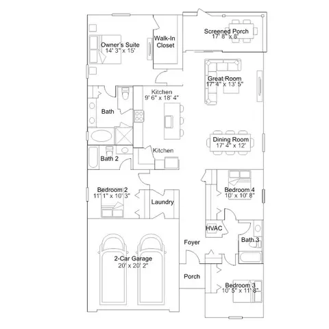 Floorplan - 396 Kingbird Dr, Saint Augustine, FL 32092 photo 1 of 1