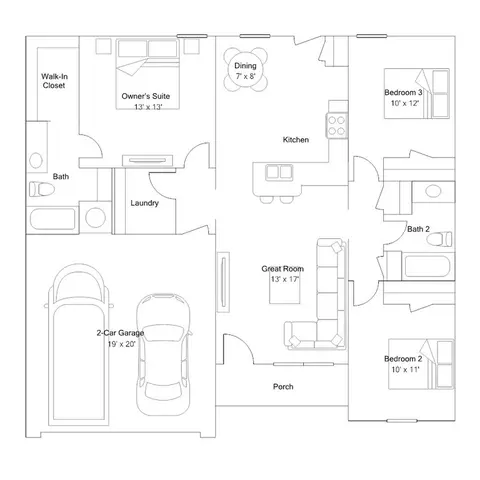 Floorplan - 1604 E Ithaca St, Broken Arrow, OK 74012 photo 1 of 1