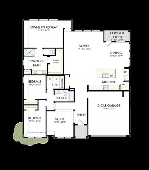 Floorplan - 917 Cherrystone Loop, Buda, TX 78610 photo 1 of 1