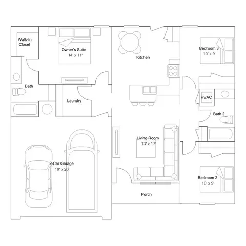 Floorplan - 11 Deerfield Dr, Ward, AR 72176 photo 1 of 1