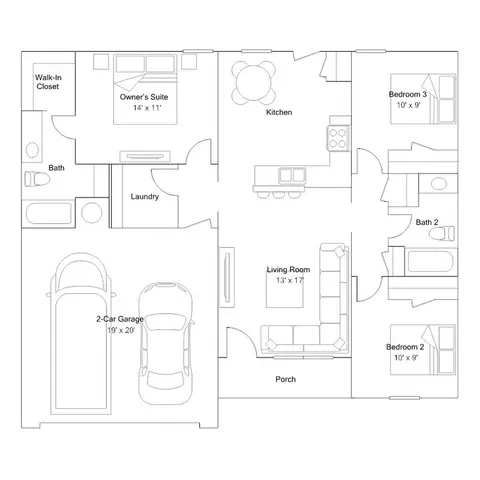 Floorplan - 11 Deerfield Dr, Ward, AR 72176 photo 1 of 6