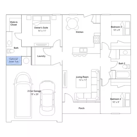Floorplan - 11 Deerfield Dr, Ward, AR 72176 photo 5 of 6