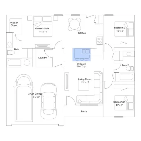 Floorplan - 11 Deerfield Dr, Ward, AR 72176 photo 3 of 6