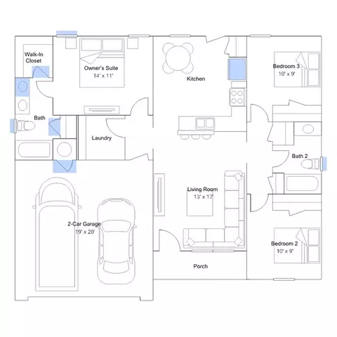 Floorplan - 11 Deerfield Dr, Ward, AR 72176 photo 2 of 6
