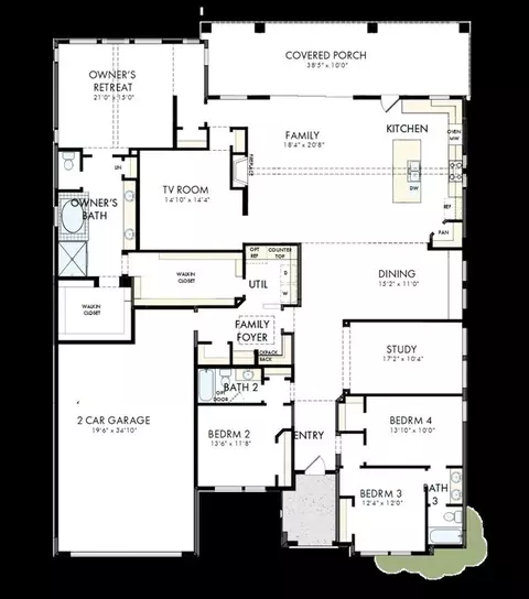 Floorplan - 3473 Shorthorn Ln, Midlothian, TX 76065 photo 1 of 1