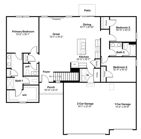 Floorplan - 17613 Phoebe St, Bennington, NE 68007 photo 2 of 3