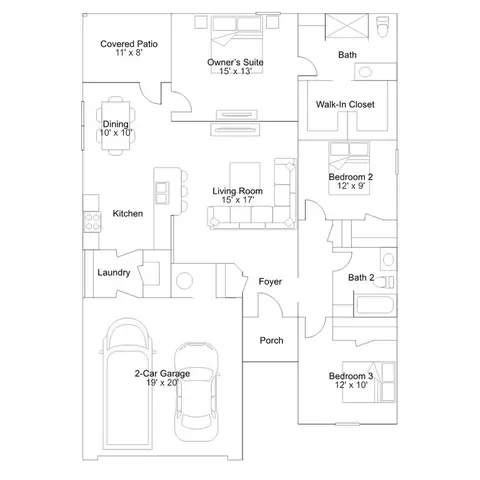 Floorplan - 634 Audrey Dr, Tuttle, OK 73089 photo 1 of 1