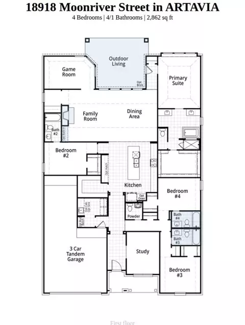 Floorplan - 18918 Moonriver St, Conroe, TX 77302 photo 1 of 1