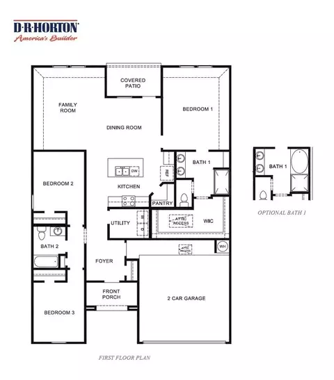 Floorplan - 2626 Sunset Bluff Lane, Rosenberg, TX 77471 photo 1 of 1