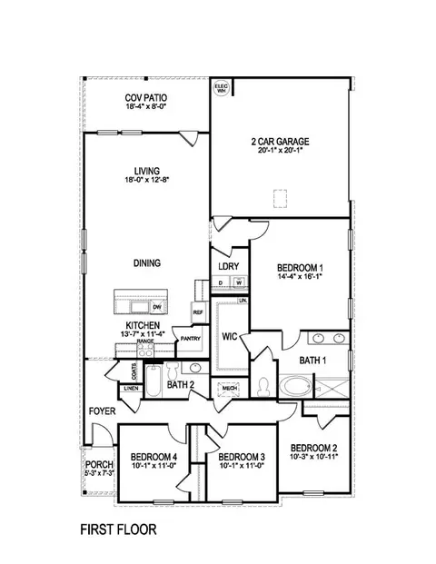 Floorplan - 5935 Belfast Bend Ct, Slidell, LA 70461 photo 1 of 2