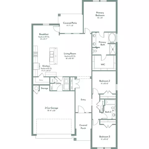 Floorplan - 15809 Rolling Hill Dr, Moore, OK 73170 photo 1 of 2