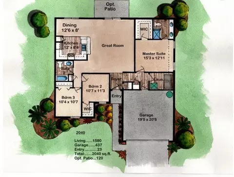 Floorplan - 107 N Ridgewood Dr, Sebring, FL 33870 photo 1 of 1