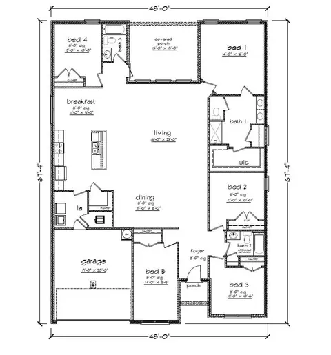 Floorplan - 1209 Dustin Aaron Ln, Baker, FL 32531 photo 1 of 1