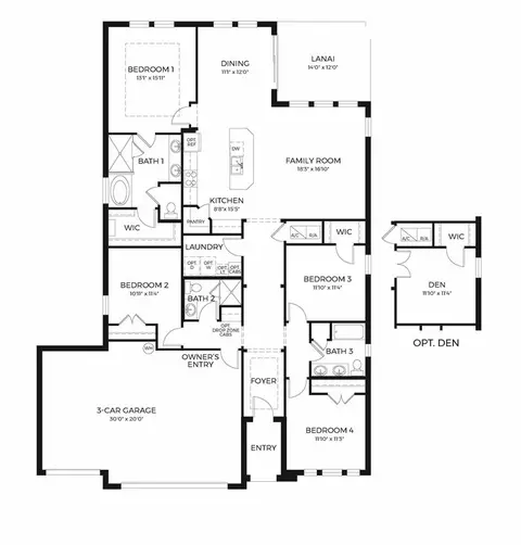 Floorplan - 325 E Merimont Ln, Ormond Beach, FL 32174 photo 1 of 1