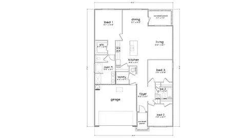 Floorplan - 223 Dockside Rd, Freeport, FL 32439 photo 1 of 1