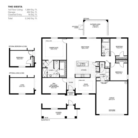 Floorplan - 21 Eagle Harbor Trl, Palm Coast, FL 32164 photo 1 of 1