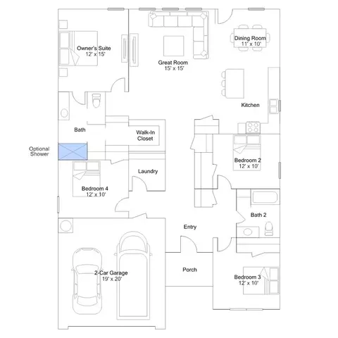 Floorplan - Blackberry Ridge Dr., Mcloud, OK 74851 photo 2 of 2