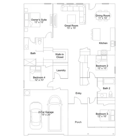 Floorplan - Blackberry Ridge Dr., Mcloud, OK 74851 photo 2 of 2
