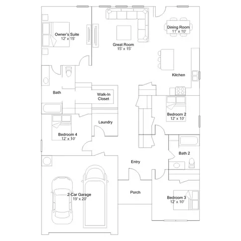 Floorplan - Blackberry Ridge Dr., Mcloud, OK 74851 photo 1 of 2