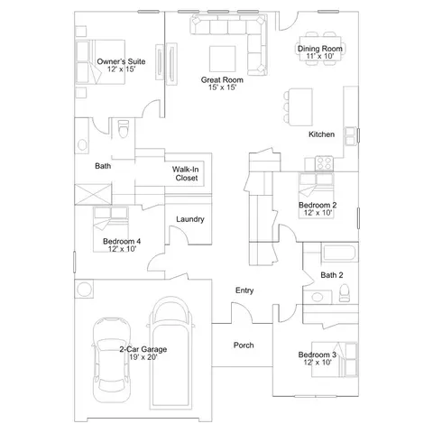 Floorplan - Blackberry Ridge Dr., Mcloud, OK 74851 photo 1 of 2