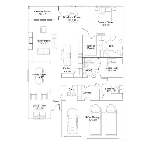 Floorplan - 5343 Redbud Rd, Lancaster, SC 29720 photo 1 of 2