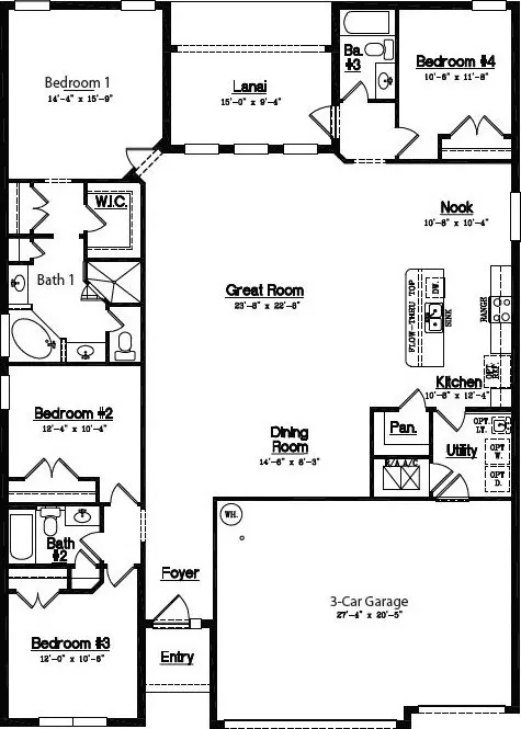 Floorplan - 2180 Greenwood Oak Dr, Ocoee, FL 34761 photo 1 of 1
