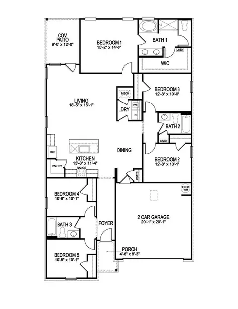 Floorplan - 40781 Cara Mae St, Slidell, LA 70461 photo 1 of 4