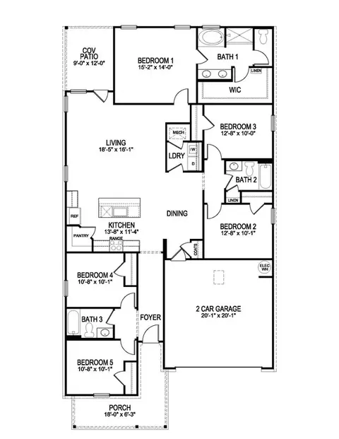 Floorplan - 40781 Cara Mae St, Slidell, LA 70461 photo 2 of 4
