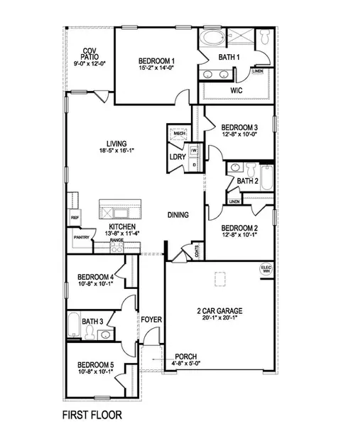 Floorplan - 40781 Cara Mae St, Slidell, LA 70461 photo 3 of 4