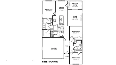 Floorplan - 7097 Theo Baker Blvd, Pendleton, IN 46064 photo 1 of 1