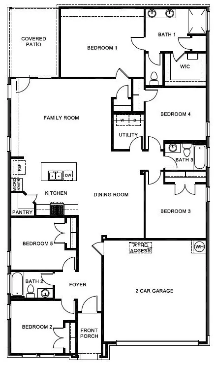 Floorplan - 1821 Laurel St, Denton, TX 76205 photo 1 of 1