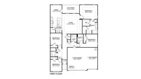 Floorplan - 3251 Harrier Rd, Pace, FL 32571 photo 1 of 1